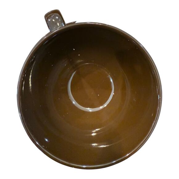 Cafe Godiva Oversized Coffee Cup Mug & Saucer Deep Brown Gold California Pantry - Picture 8 of 10